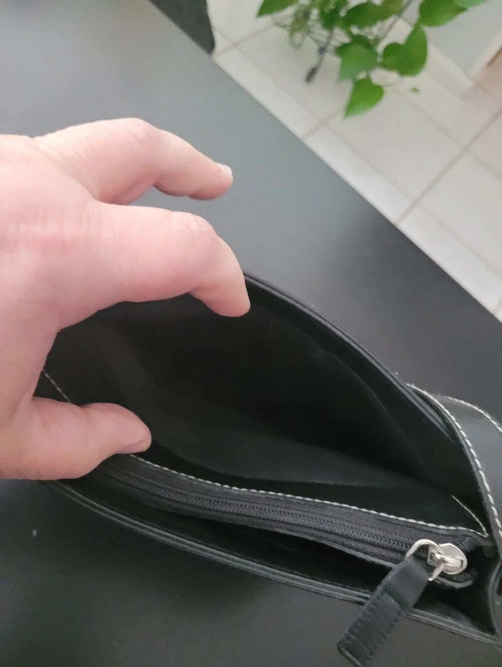 Ralph Lauren Black Leather Handbag